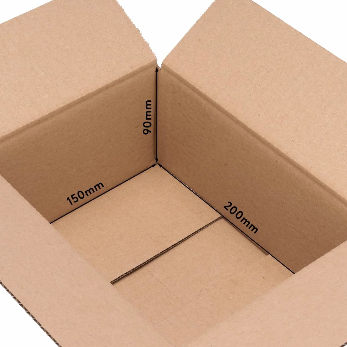 verpacking - 500 cajas plegables cajas de envío DHL cajas 200 x 150 x 90 mm, KK-10, 1-corrugado, cajas de envío Cajas de embalaje Cajas de mudanzas Cajas de almacenamiento