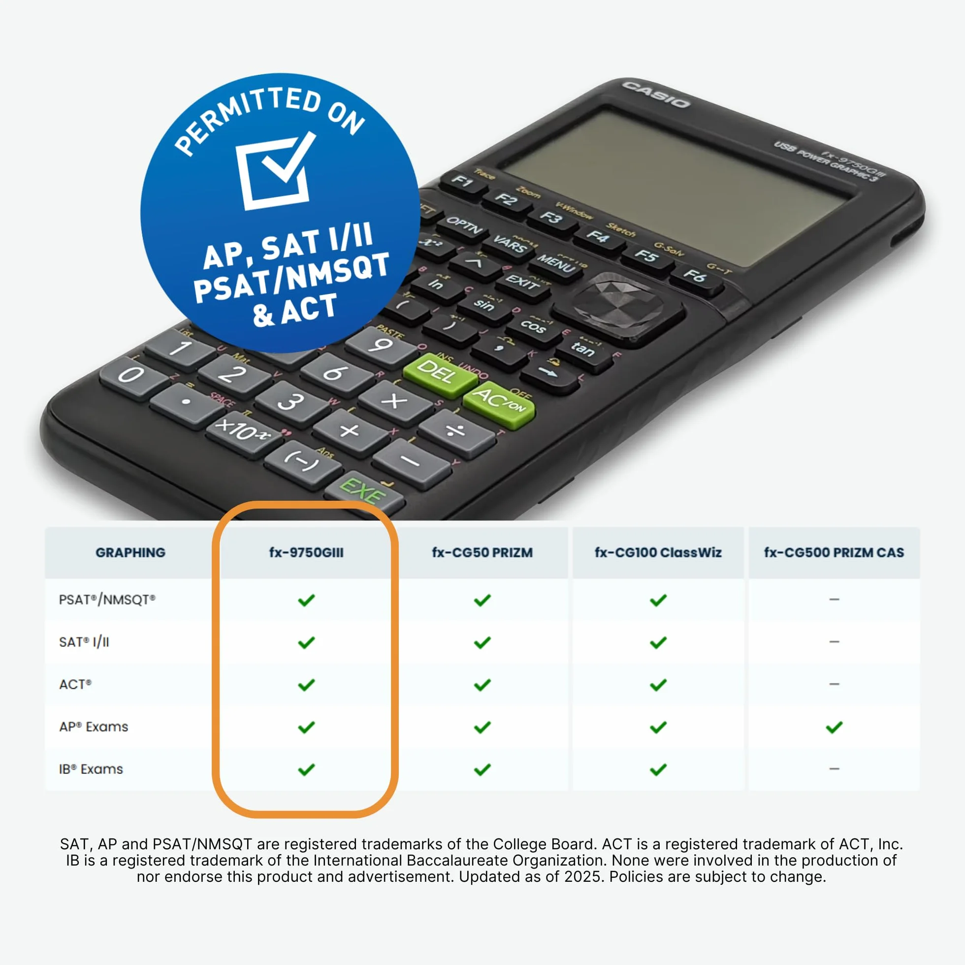Casio fx-9750GIII Calculadora gráfica Negra