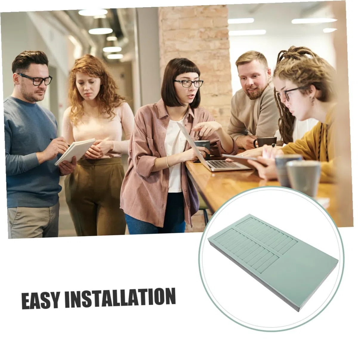 LALAFINA 2 Piezas Portatarjetas para Máquina de Asistencia, Tarjetero de Plástico de 24 Ranuras, Diseño de Pared, Instalación Fácil, Alta Capacidad, para Oficinas y Distintos Entornos