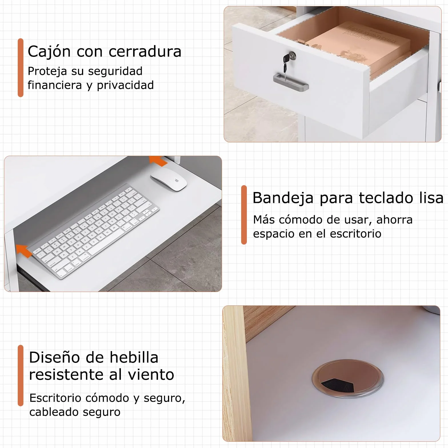 Mostrador Recepción Moderno MDF 240 cm Mueble Oficina Cajón Estantes Abiertos