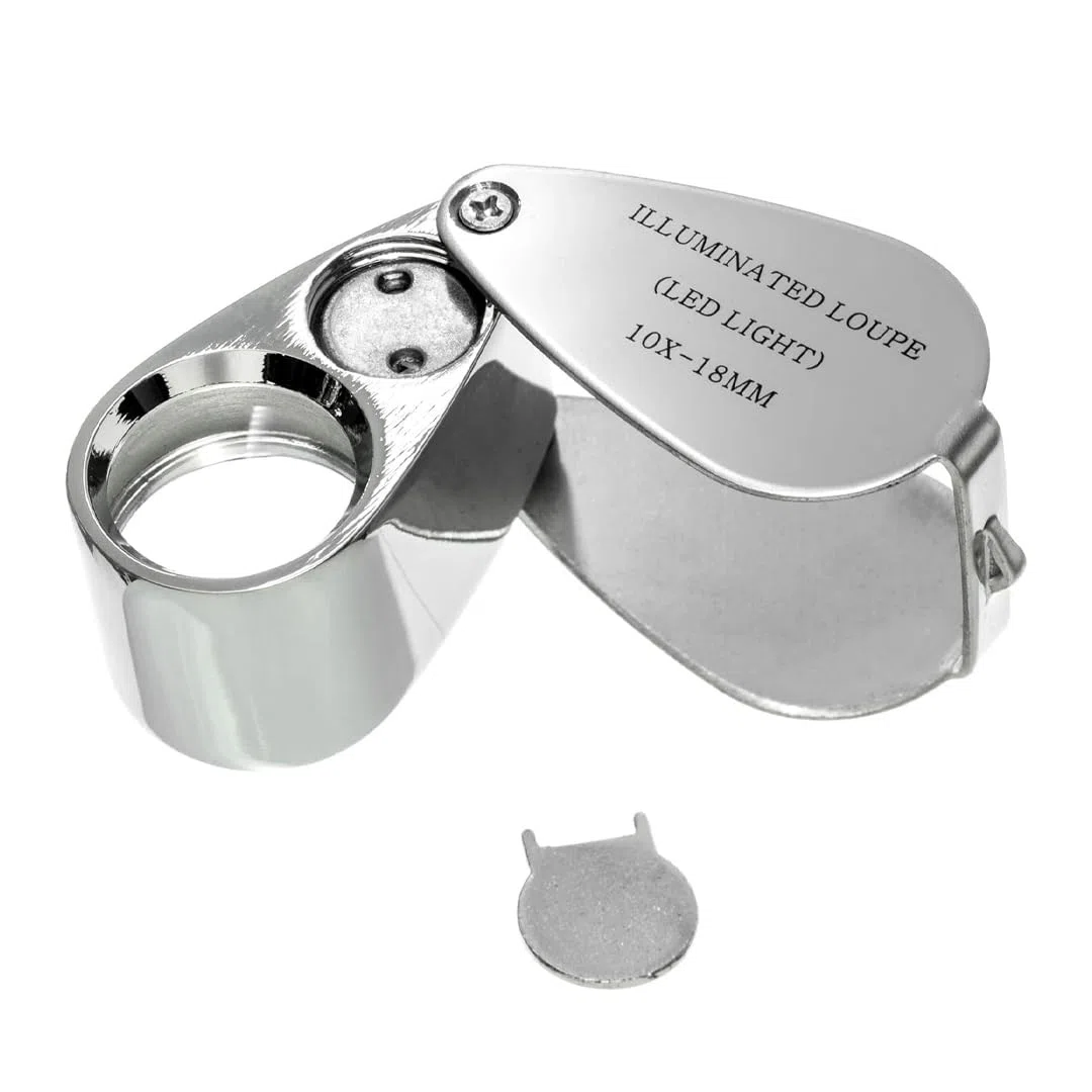 Se mj3622l-10 X profesional 10 x aumentos lupa iluminada de metal, 1 pieza