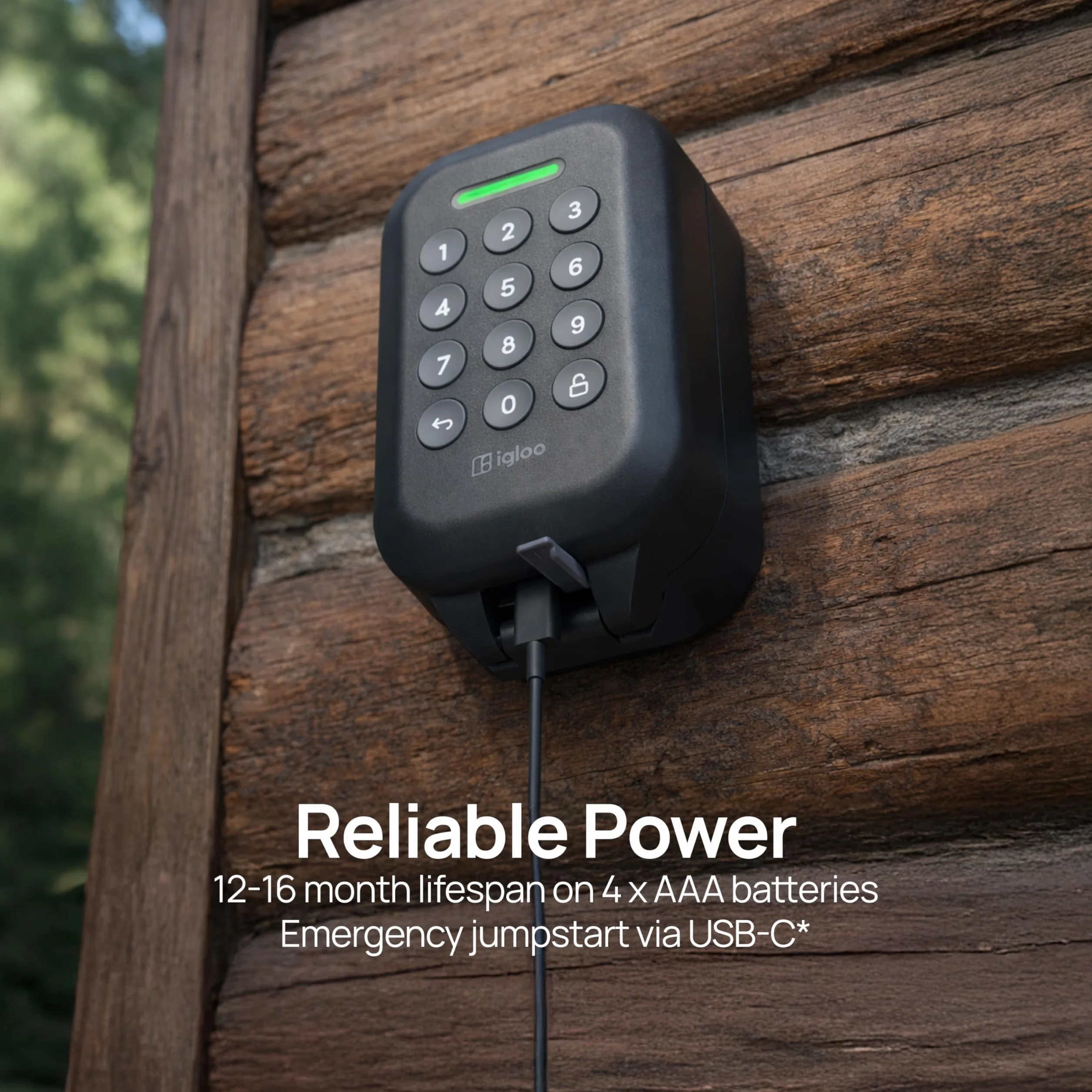 igloohome Caja de seguridad inteligente impermeable con códigos PIN sin conexión y control de aplicación Bluetooth