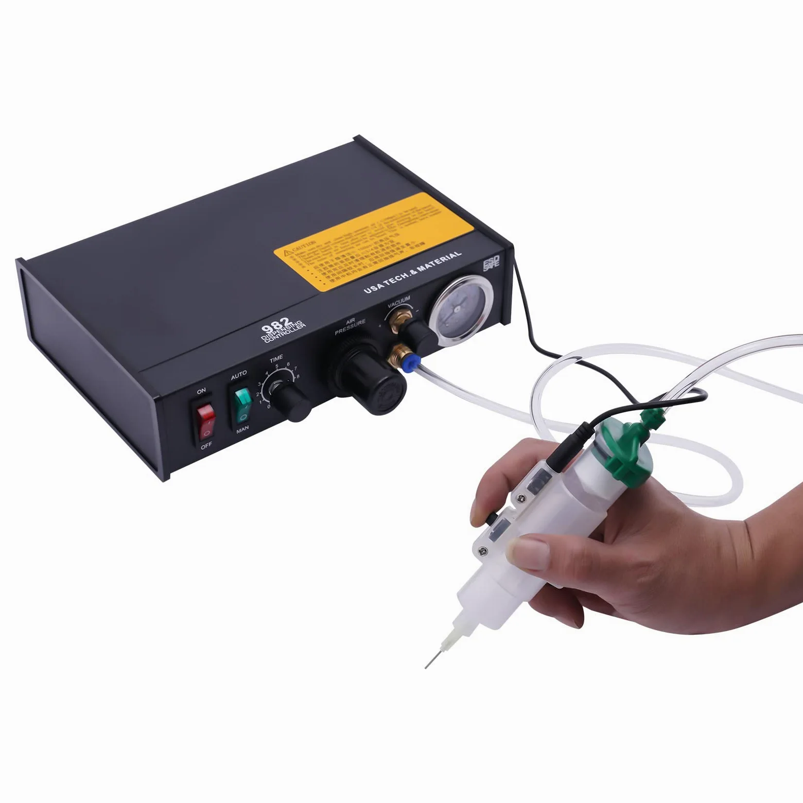 Dispensador de pegamento semiautomático, dispensador de pegamento semiautomático, dispensador de pegamento, controlador de líquido de soldadura, máquina dispensadora de pegamento