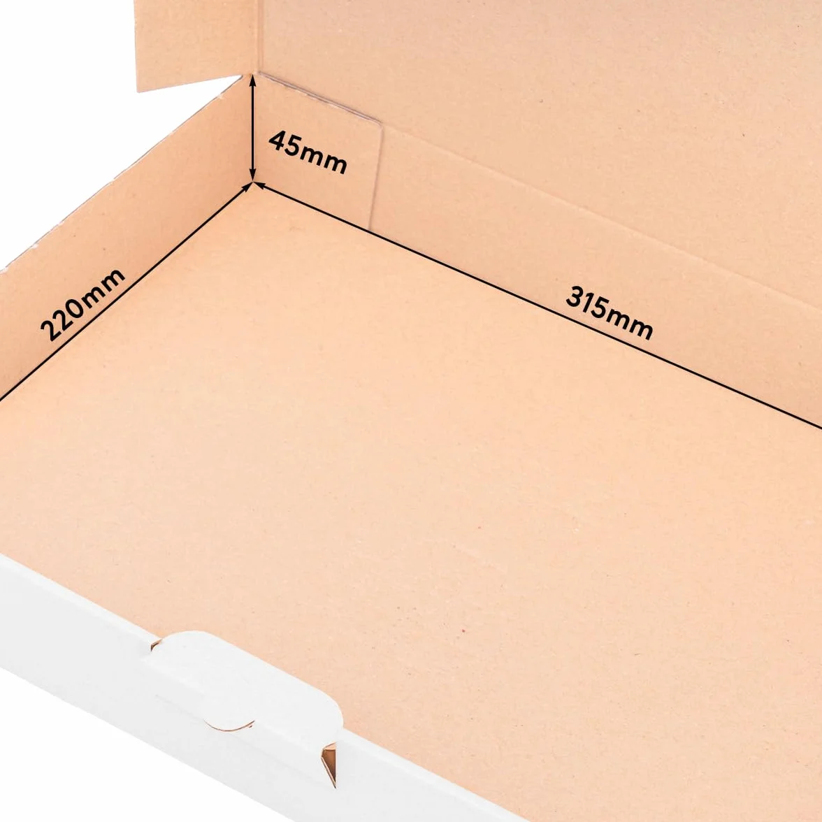 verpacking Cajas para Carta Máxima 320 x 225 x 50 mm Blanco [tamaño y cantidad a elegir] DIN A4 Maxi Carta MB-4 Caja de envío para correo de mercancías 25 unidades