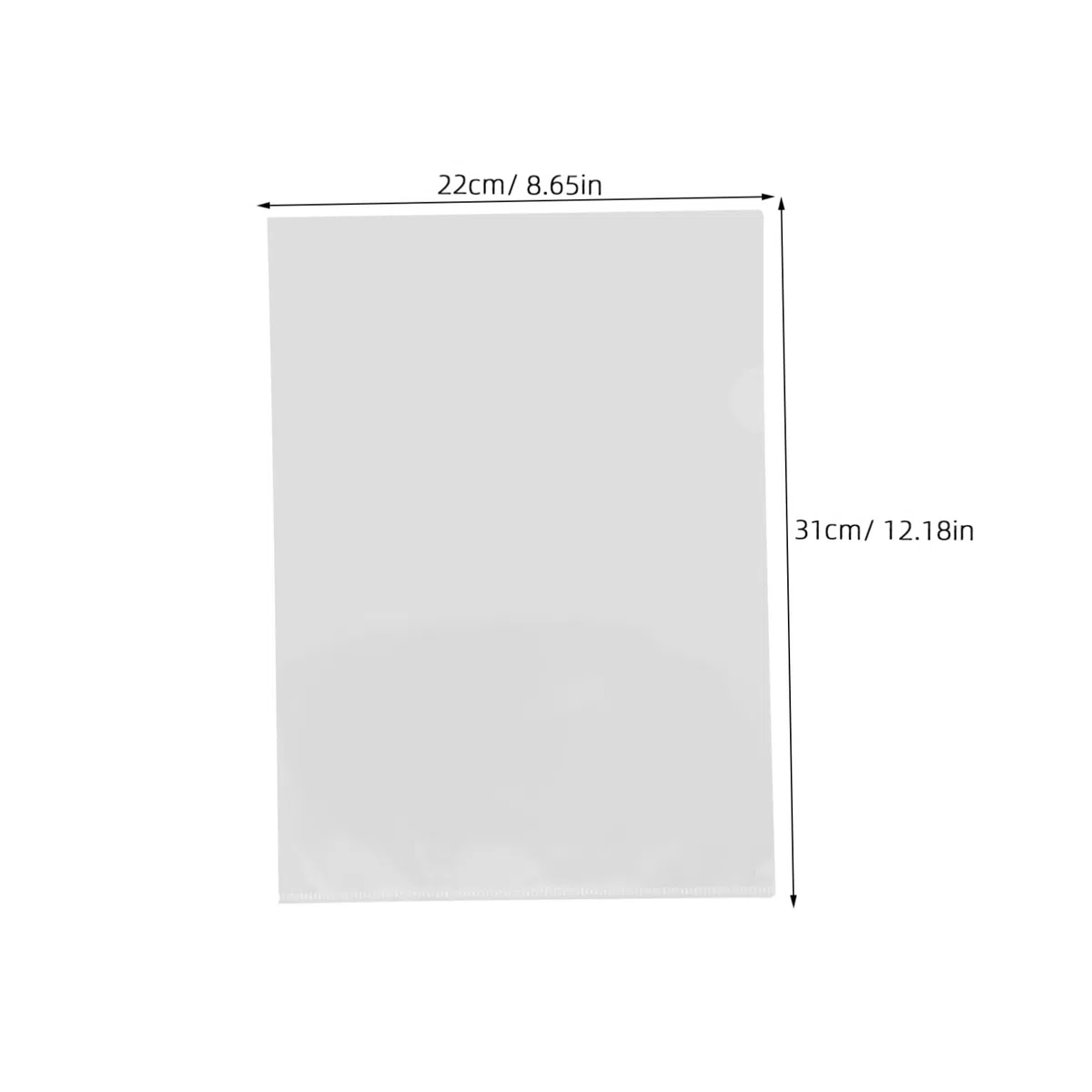 Carpeta A4 en L Transparente 100 Unidades de Plástico para Archivos | Decoracion Colegio, Funda Clasificadora para Documentos, Resistente al Agua, Uso en Oficina y Hogar