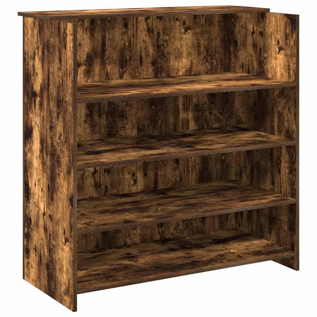 Receptor de recepción de madera 100 x 50 x 103,5 cm con espacio de almacenamiento integrado para oficina o práctica