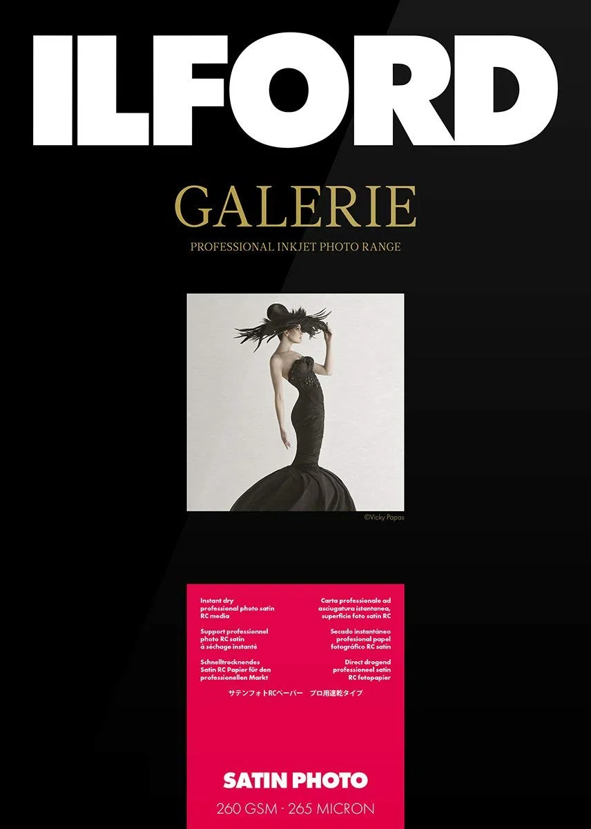 ILFORD GALERÍE - Papel fotográfico satinado (260 g/m², 265 micras, A4, 210 x 297 mm, 100 hojas)