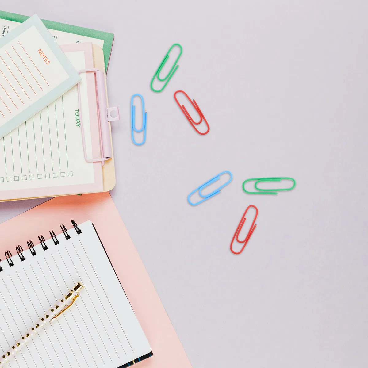 Clips de Papel Surtidos 1200 Piezas 33mm de Plástico para Marcar | Decoracion Colegio, Uso Personal en Casa, Papeleria Oficina, Sujeción Suave y Segura