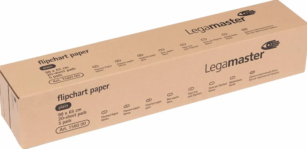 Legamaster Bloc de papel de rotafolio Cuadriculado Blanco 5 pzs