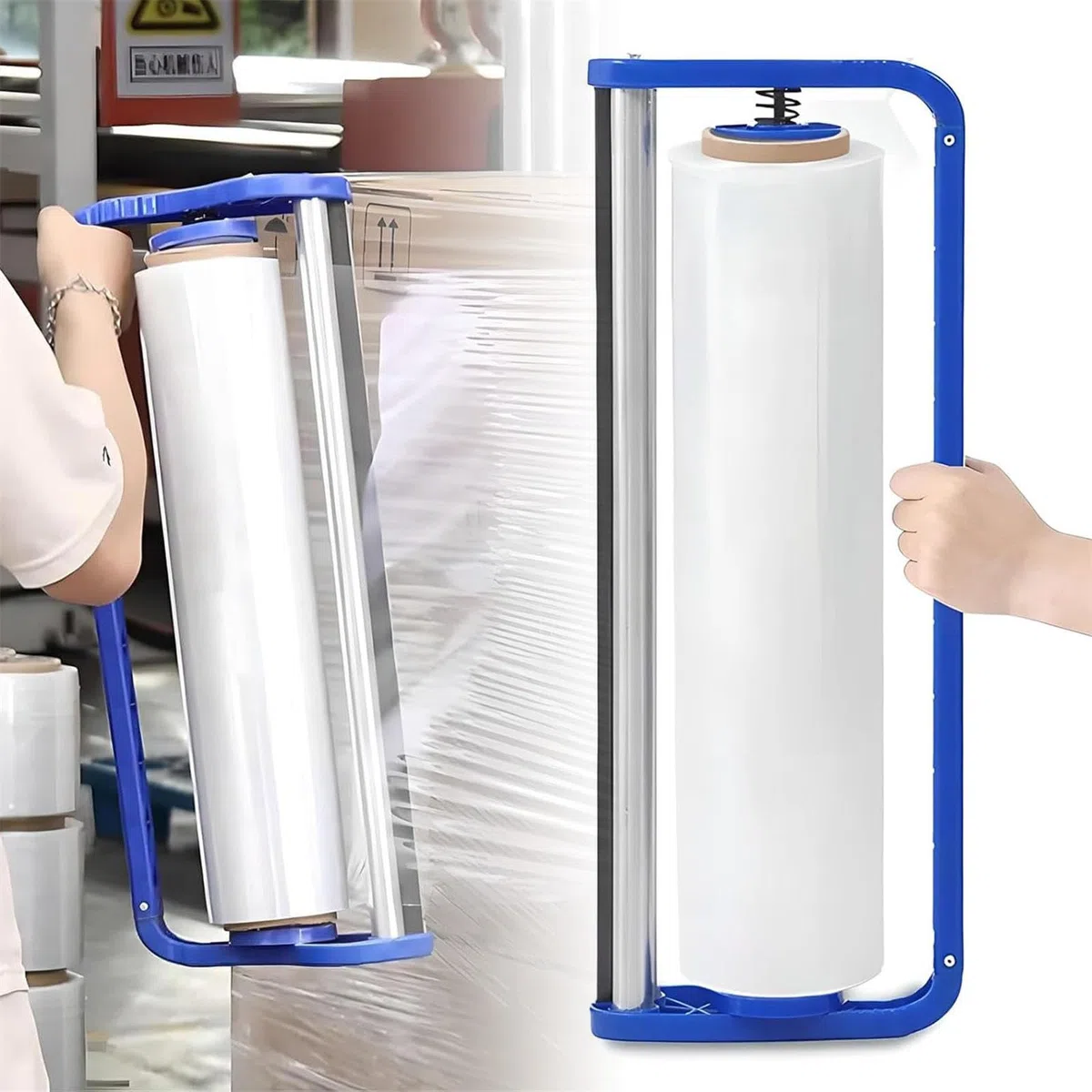 Máquina envolvedora de Film Estirable, dispensador de Film Estirable de 50 cm, máquina de Embalaje Manual portátil de Film Estirable para supermercados y fábricas.