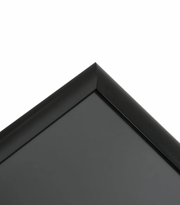 Porta Menú de Pie Decorativo Tamaño A2, Porta Gráficas de Aluminio, Porta Menú para Hostelería (Negro)
