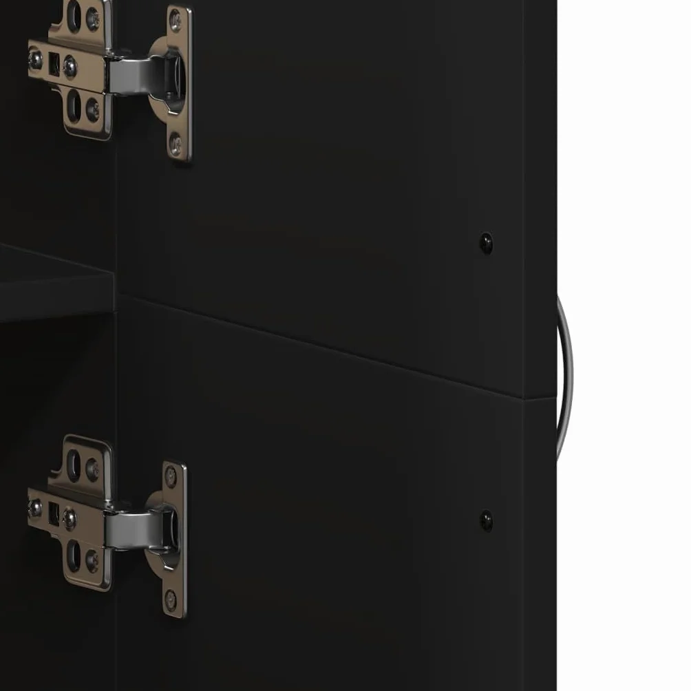 vidaXL Armario archivador Madera de ingeniería Negro 60x32x153 cm