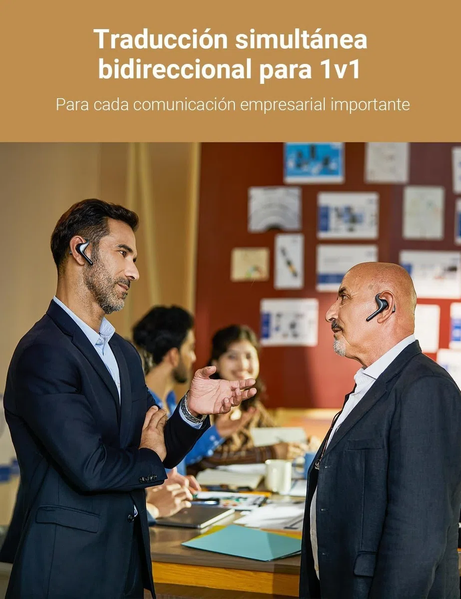 Timekettle W4 Pro Auriculares Intérpretes, Traducción Simultánea Bidireccional, 40 Idiomas Traductor en Tiempo Real