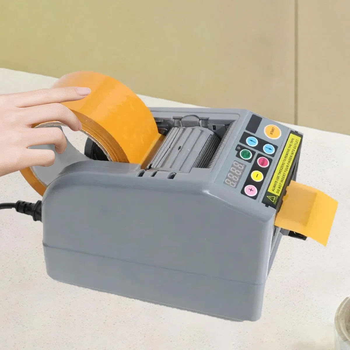 Dispensador automático de cinta, máquina de corte universal eléctrica para papel de pared, ideal para sellado de cinta y aplicaciones adhesivas, fácil de usar y eficiente