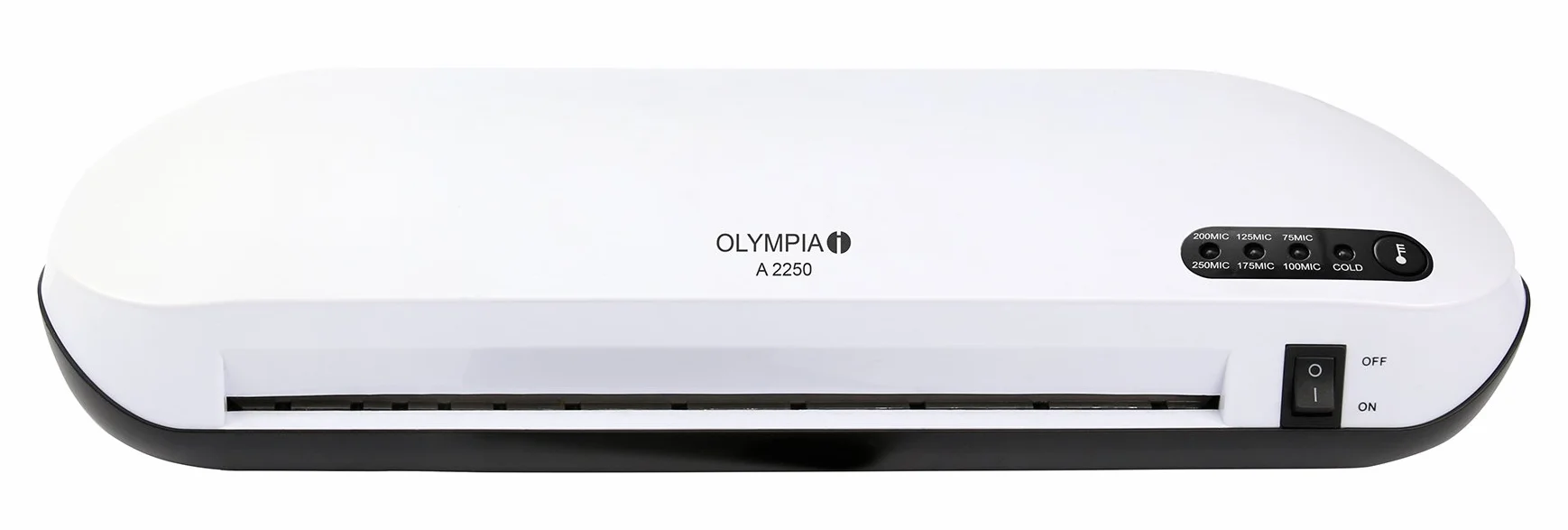 Olympia a 2250 plastificadora Oficina (75 – 250 micras, diseño moderno, profesional laminación 3AH plastificadora, laminierer para documentos y fotografías hasta DIN A4), color blanco