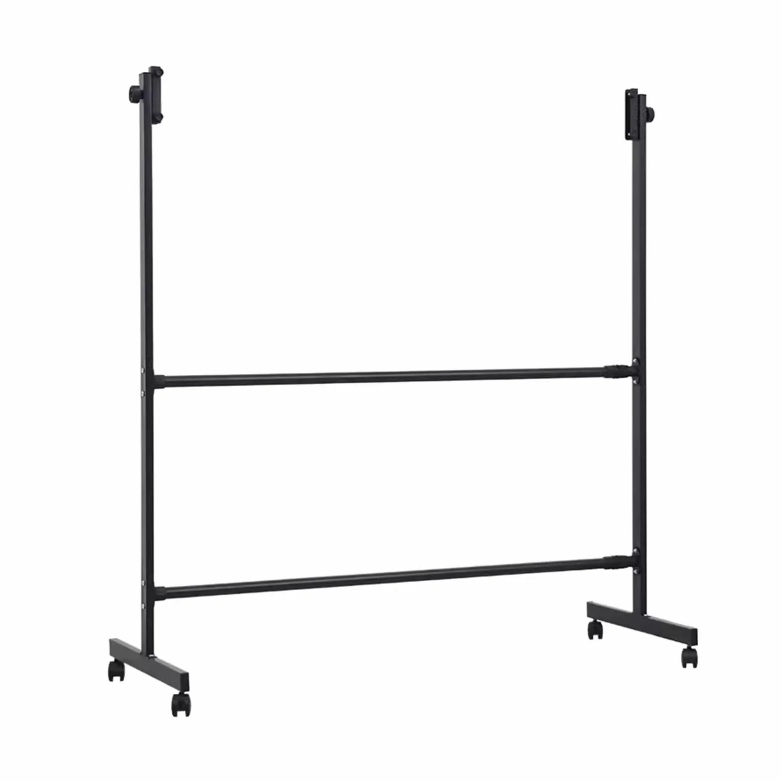 Soporte Universal móvil para Pizarra de borrado en seco, Caballete metálico portátil Negro con Ruedas para Pizarra Blanca, Pizarra interactiva