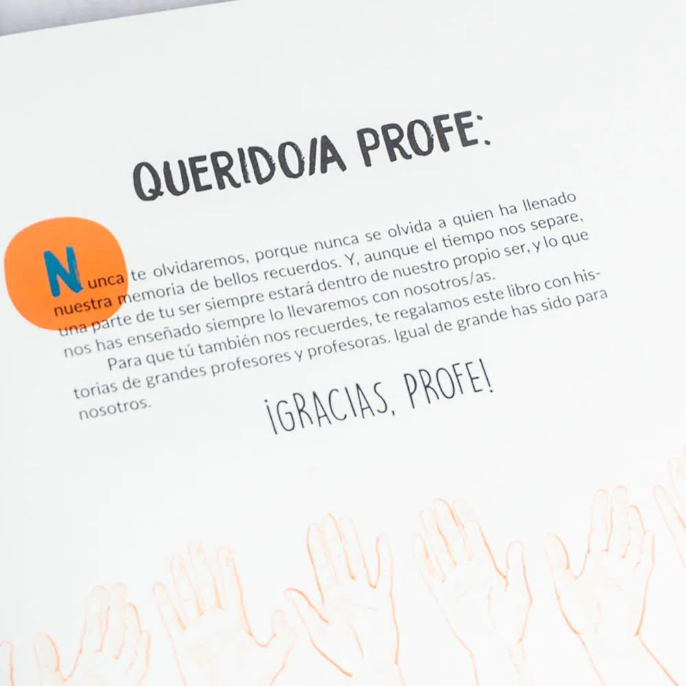 Calledelregalo Profesores y profesoras: Libro '¡Gracias, profe!’