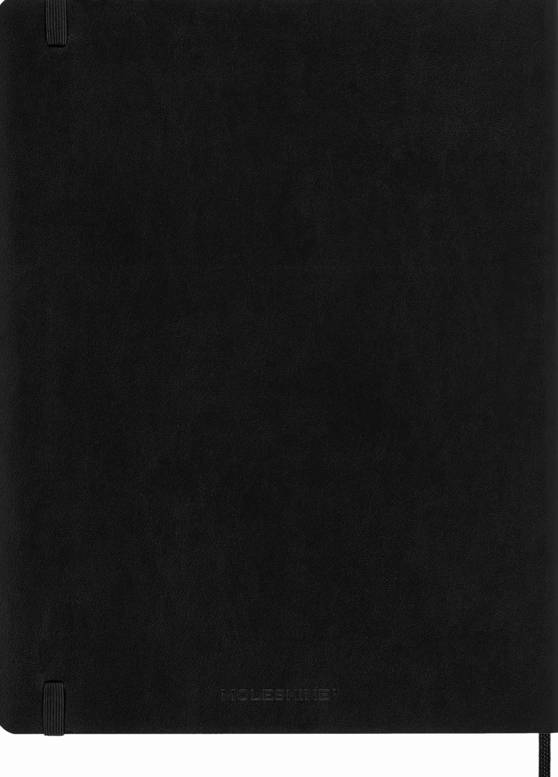 Moleskine Agenda Semanal 2026 2027 - Agenda 18 Meses Tapa Blanda Cierre Elástico Negro XL 19x25 cm