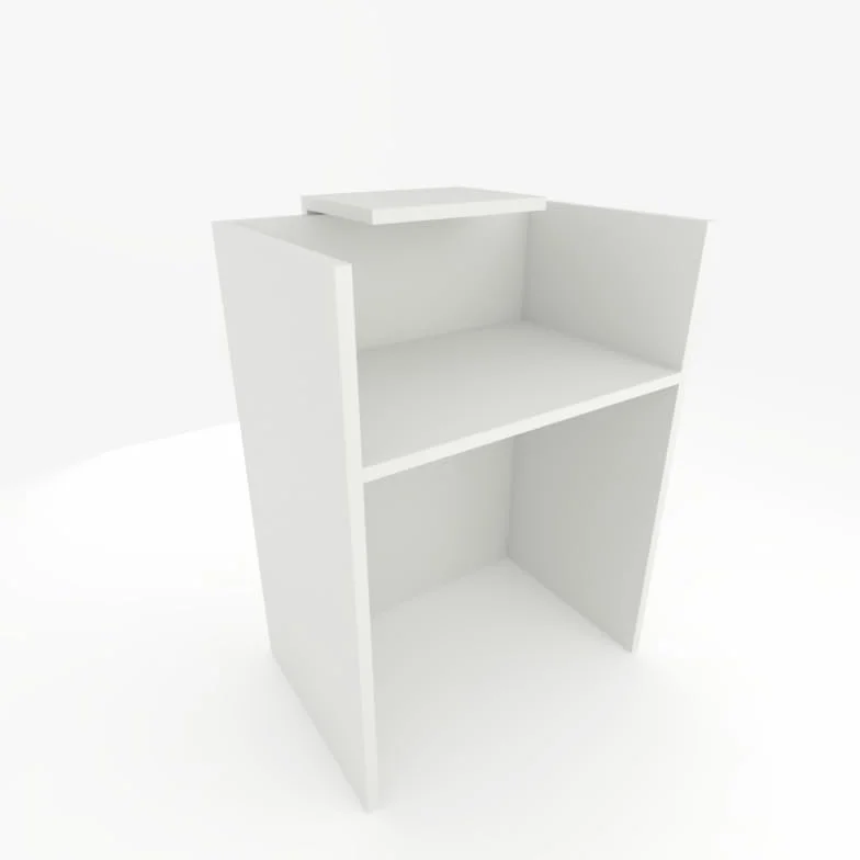 Mostrador de Recepción y Oficina 80x105x50 cm 19mm Blanco Fabricado en España