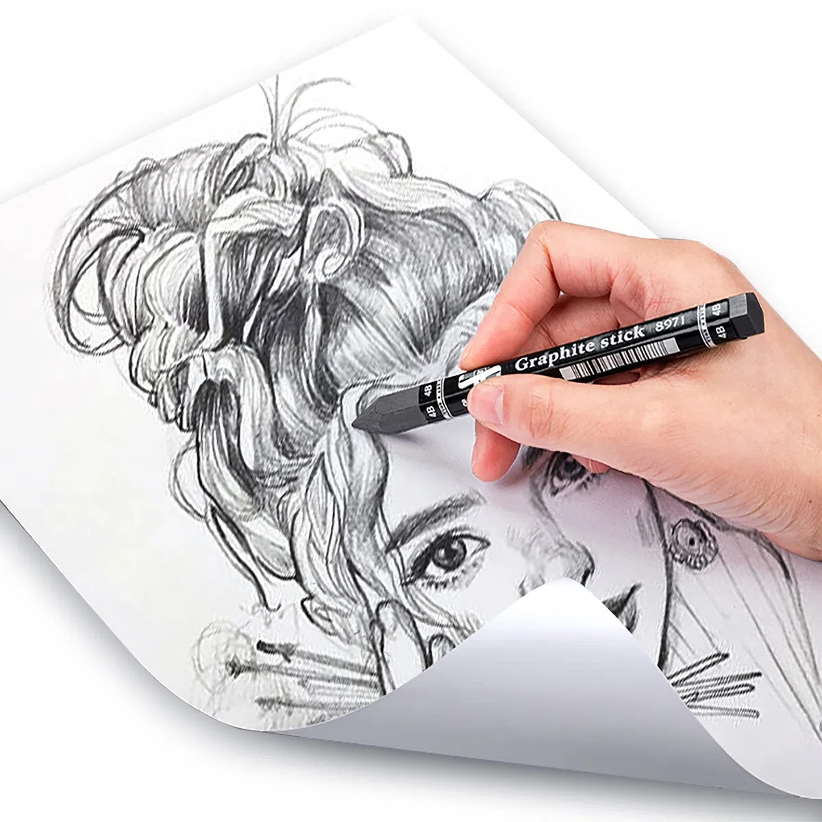 Lápices de dibujo de grafito, 4 unidades, suministros de dibujo artístico, sin pintura de grano de madera, dureza total, HB 2B, 4B, 6B, juego de lápices duraderos, negro, artista, boceto, dibujo