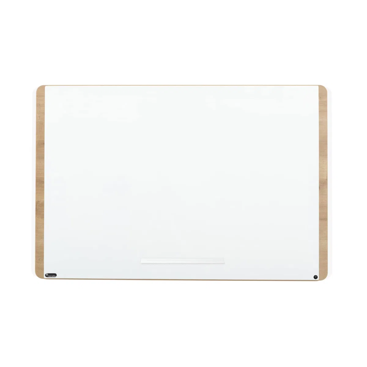 Rocada | Pizarra Blanca Magnética Natural - Marco de Madera - Borrado en Seco - Bandeja para Rotuladores - 75 x 115 cm