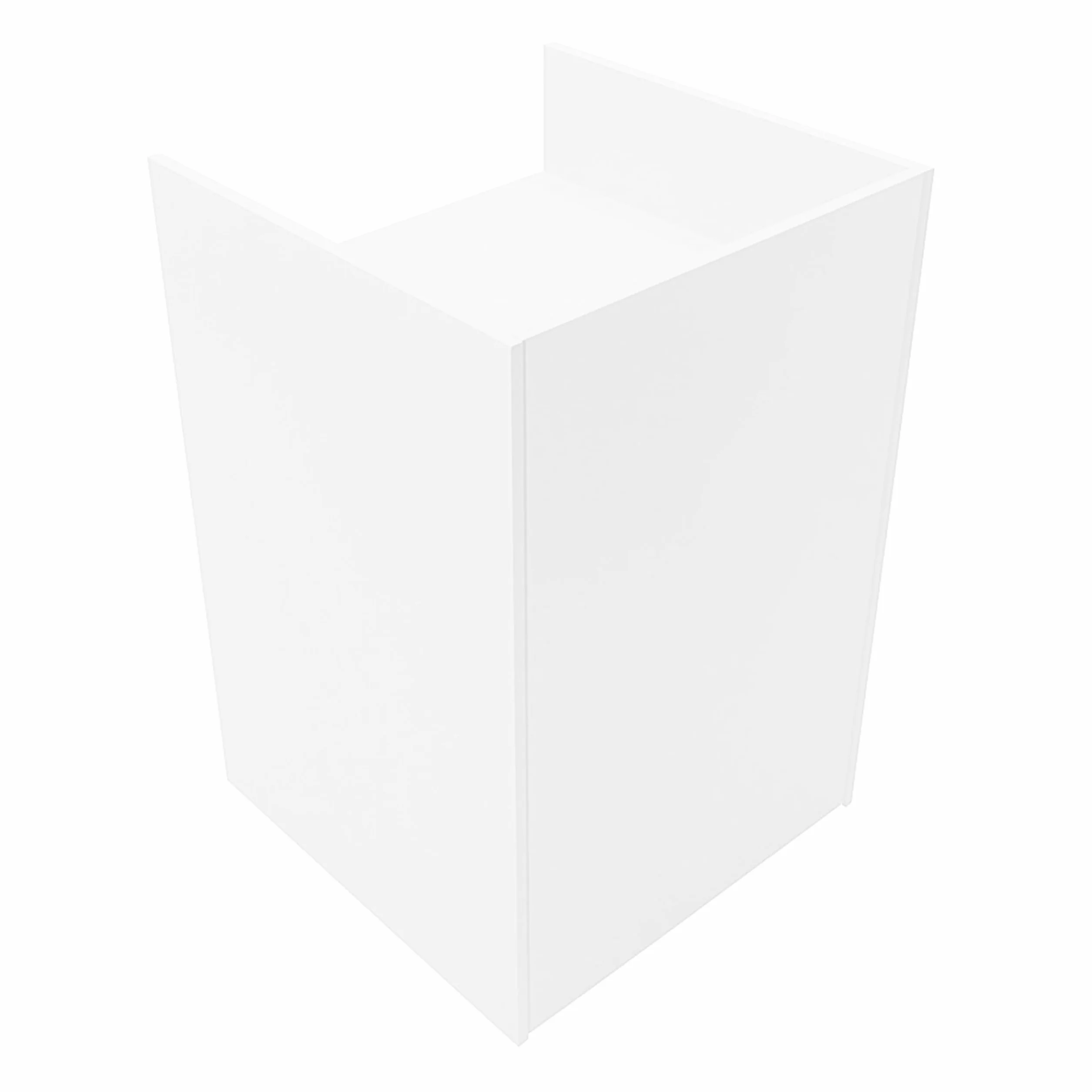 Mostrador para Caja Registradora MDF Blanco 60x60x90cm Modular Compacto 2 Estantes