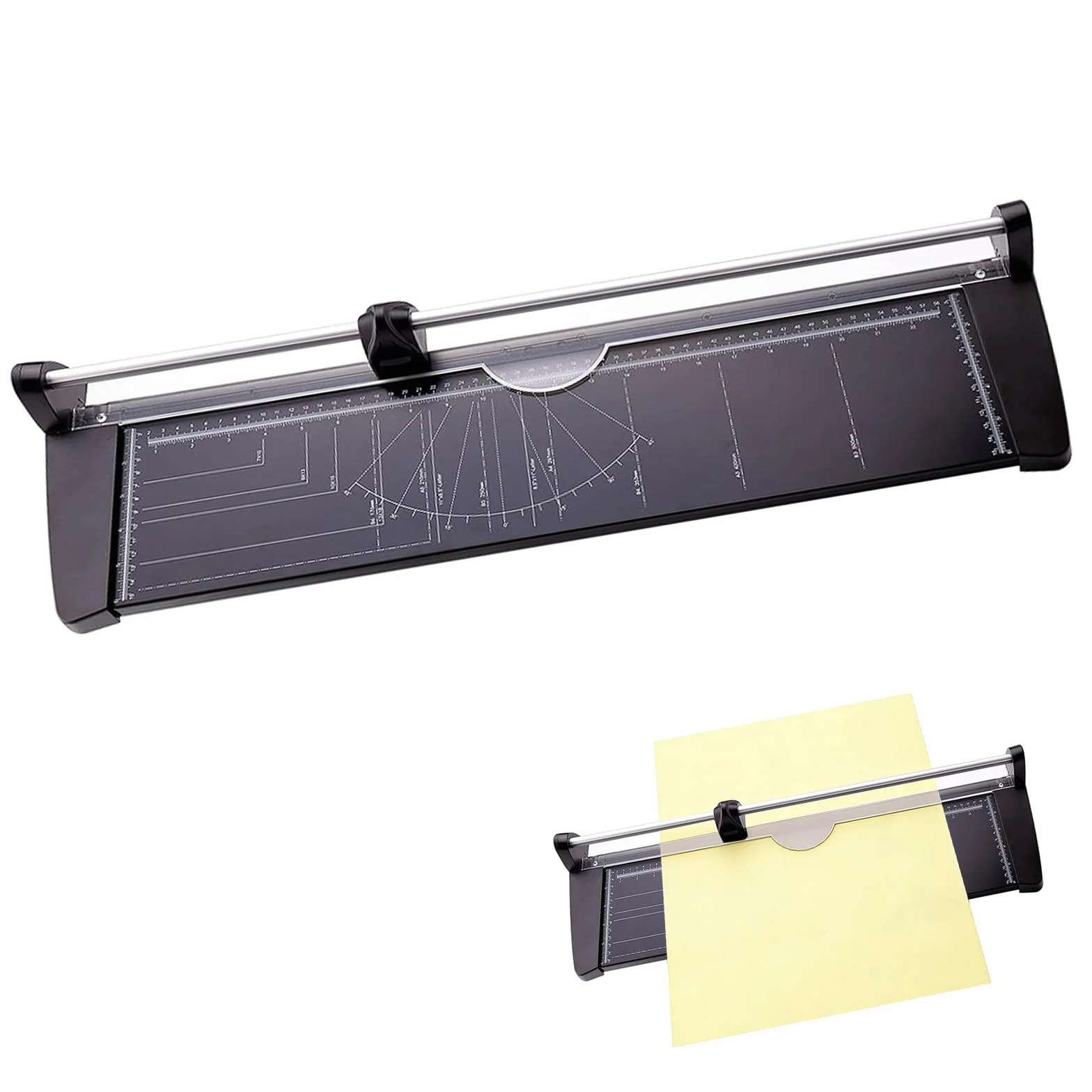 Cortador de papel A2 con cabezal de corte deslizante y escala precisa para papel de manualidades, etiquetas, fotos y cartón, 10 hojas de capacidad de corte