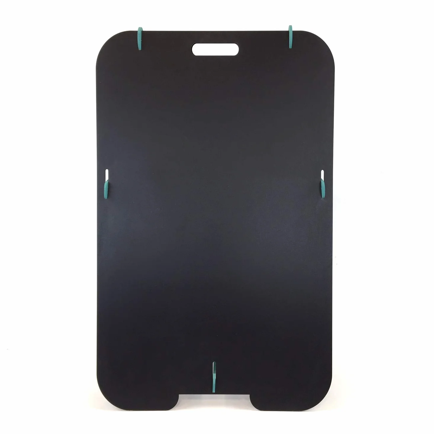 Pizarra caballete. Pizarra negra doble cara para tizas y rotuladores efecto tiza. 80x50 cm. Ideal para bar, restaurante, hostelería, infantil, habitación niños, decoración, publicitaria.TURQUESA