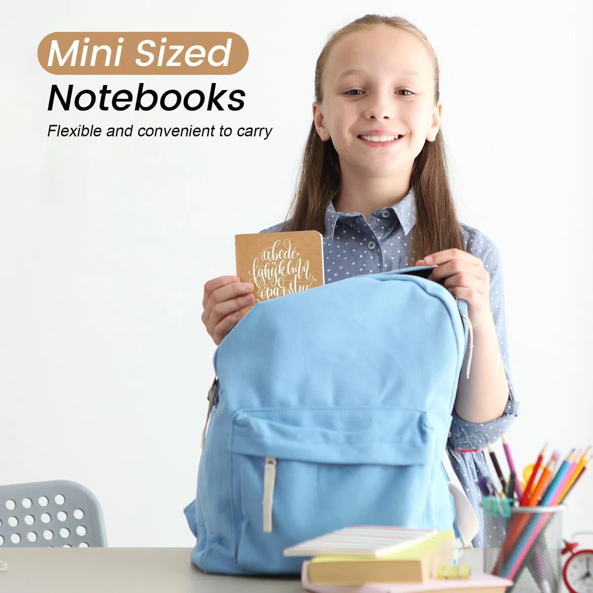 Oucaru 64 mini cuadernos a granel, 3.5 x 5.5 pulgadas, marrón, 60 páginas de papel en blanco, juego de cuadernos de bolsillo pequeño, mini blocs de notas para niños, estudiantes, viajeros, suministros