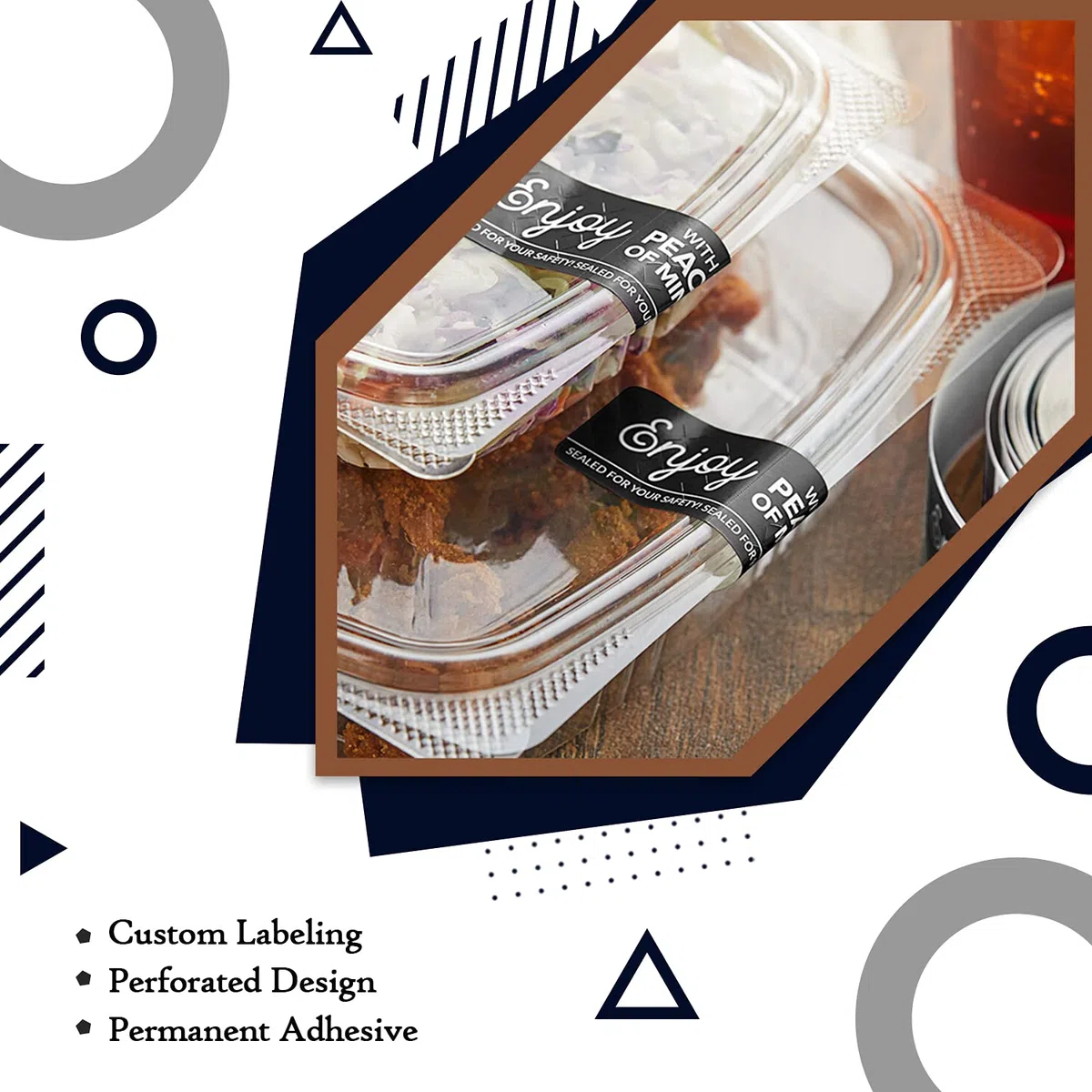Angel's Peel Lounge Rollo de calcomanías a prueba de manipulaciones, calcomanías de cinta autoadhesiva, etiquetas de alimentos para entrega de bolsas, tazas, botellas o cajas, 1 x 3 pulgadas, 250
