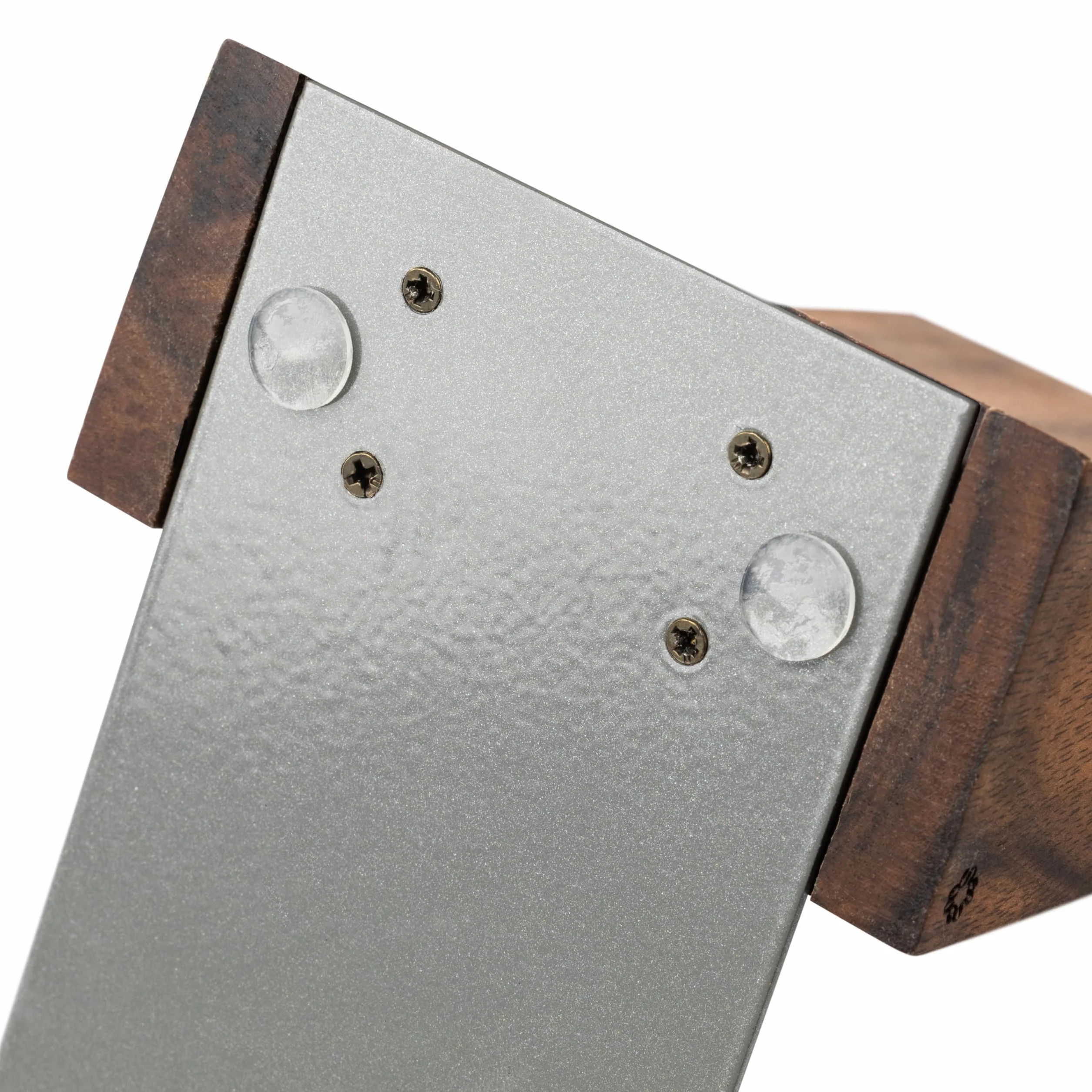 Tilisma Sujetalibros de madera – Sujetalibros hechos a mano de nogal, sujetalibros resistentes con base de metal, accesorios decorativos modernos y elegantes