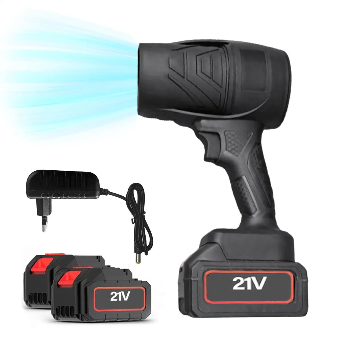 Soplador Turbo Ventilador turbo eléctrico portátil ajustable | Soplador De Hojas Inalámbrico Para Jardín Patio Nieve Paisajismo Exterior Otoño Invierno Garaje