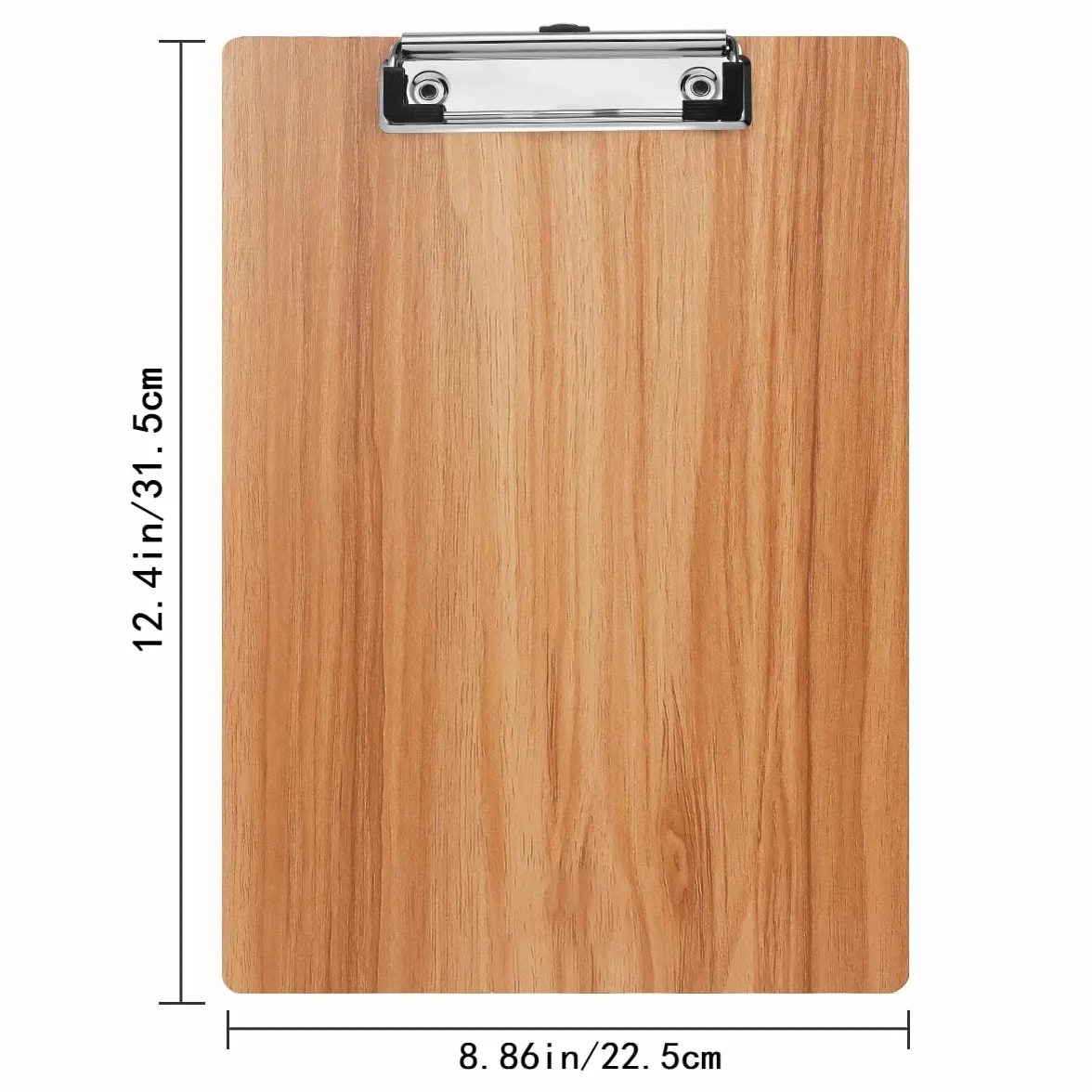 A4 Portapapeles en Madera con Pinza, Clipboards con Agujero Colgante, Tablero de Escritura - Paquete de 12