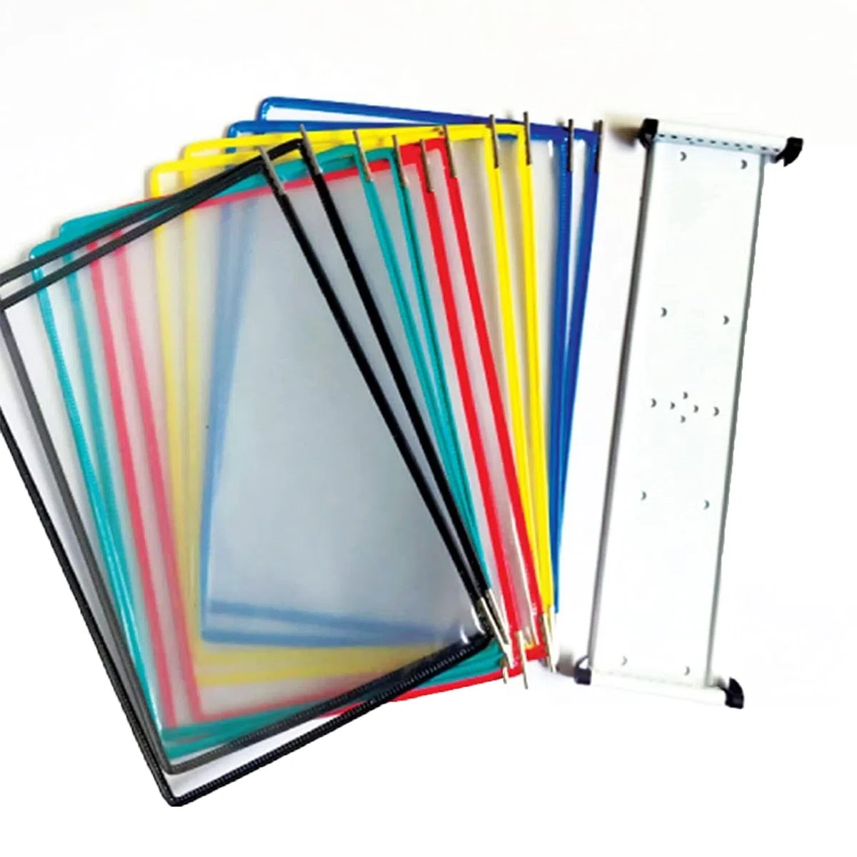 carpeta con páginas que se pasan, 10 bolsillos expositores, tamaño carta, metal de PVC duradero for exhibición y almacenamiento documentos A4 en la oficina/hogar