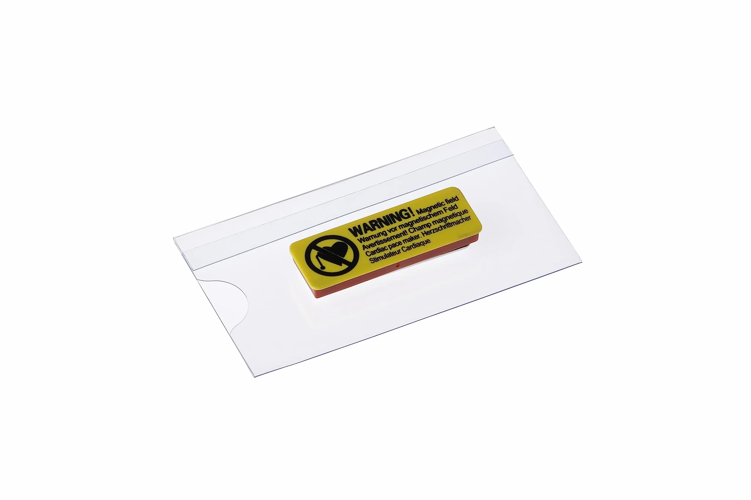 OPUS 2 121267 - Soporte magnético para insignia, 75 x 40 mm, transparente, 24 unidades