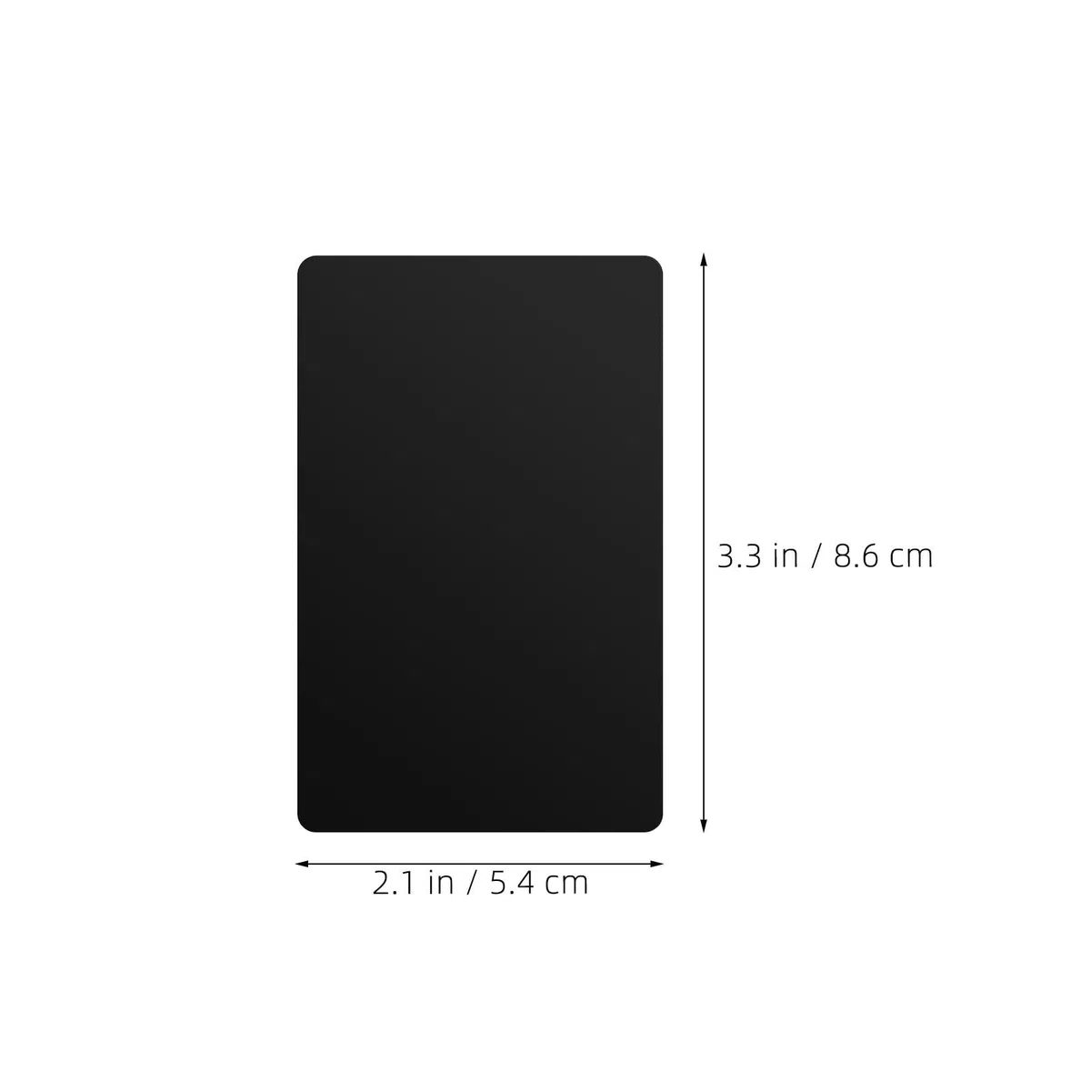 Cabilock 200 Unidades Tarjeta de Metal Negro para Grabado Láser, Ligera y Calibrada para Tarjetas de Presentación, Adecuado para Uso en Casa y Proyectos DIY