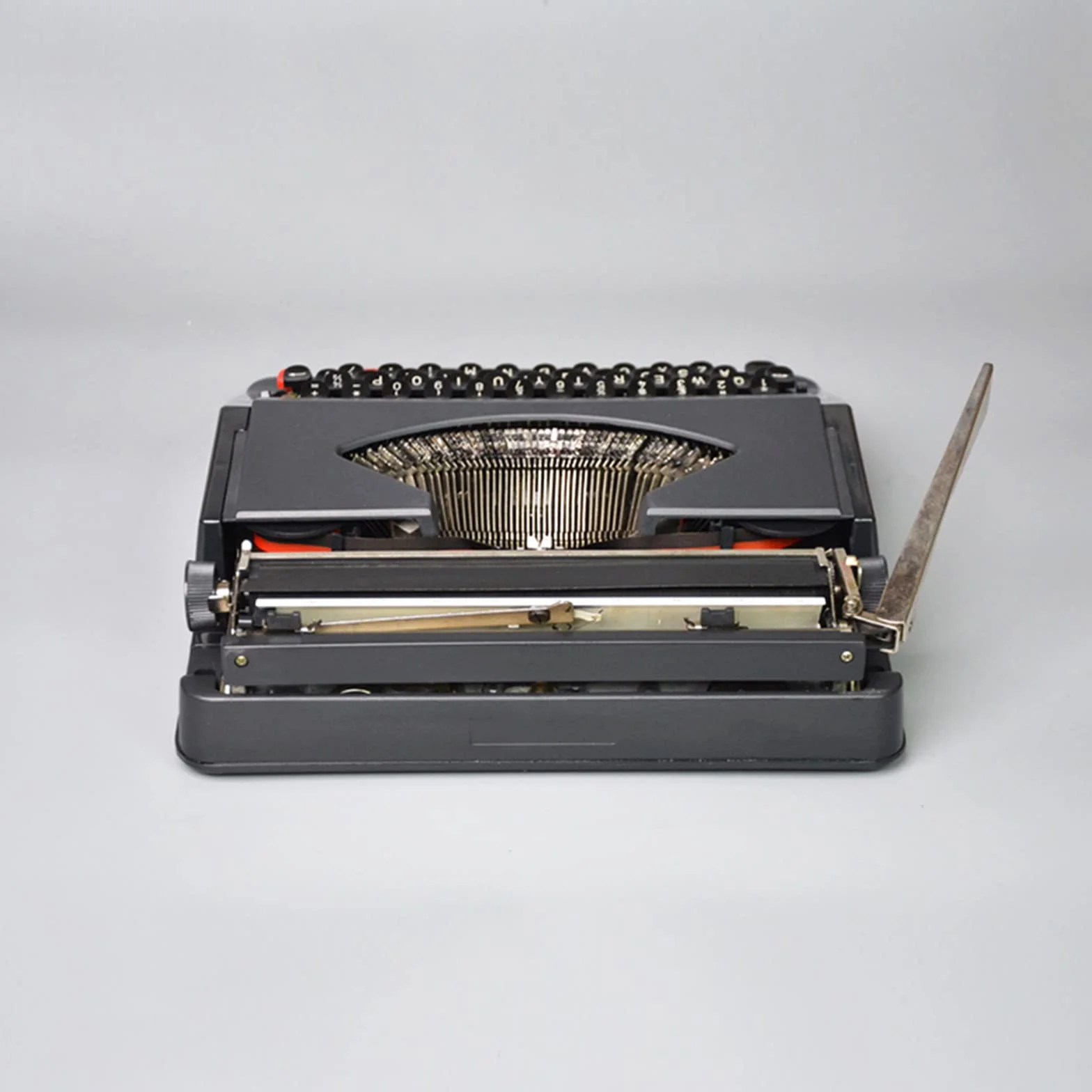 Máquina de Escribir Inglesa Mecánica Antigua, Maquinaria Máquina de Escribir, Maquina Escribir, Máquina de Escribir Manual Antigua, Portátil y Fácil de Usar,Black