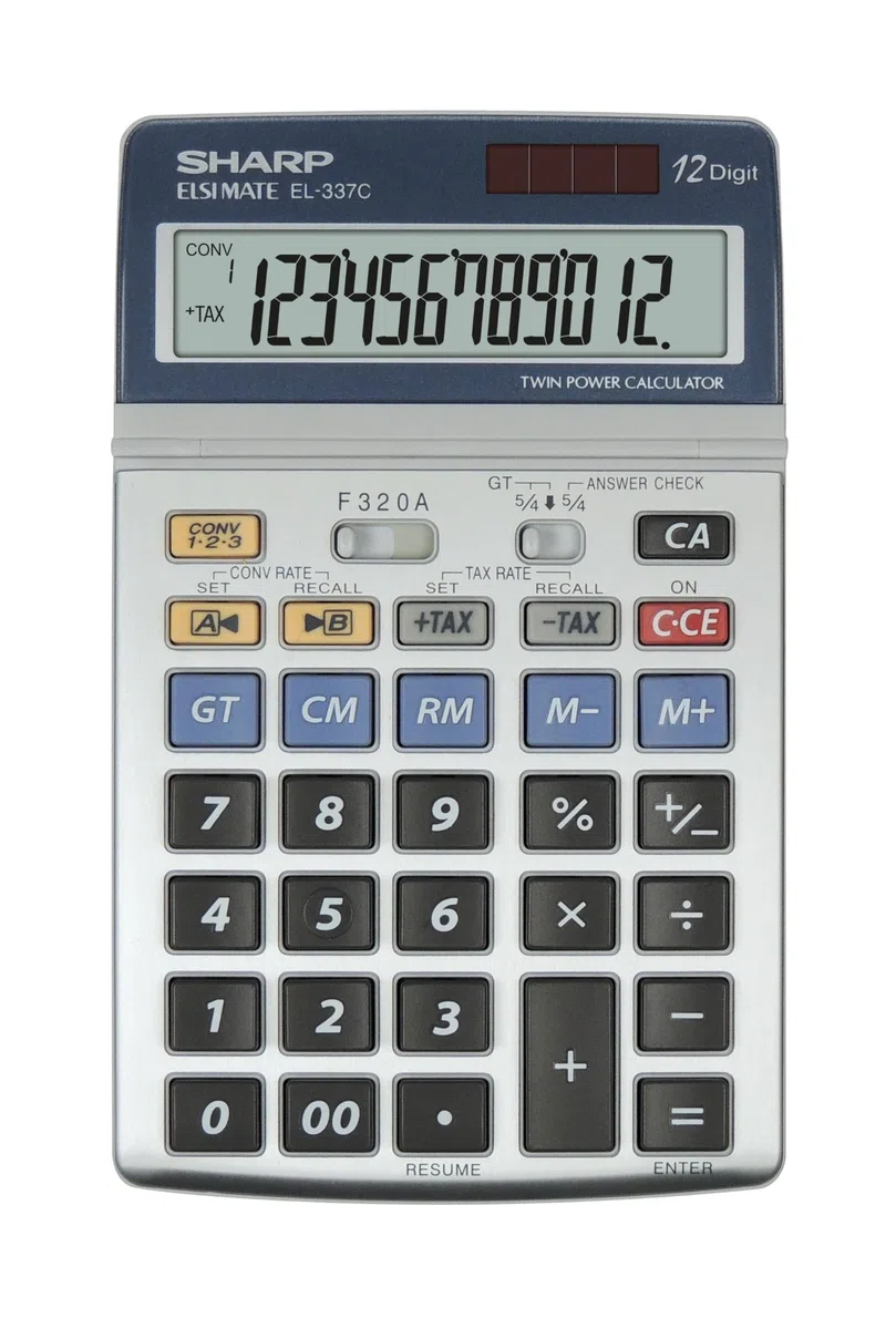 Sharp EL-337C - Calculadora (12 dígitos)