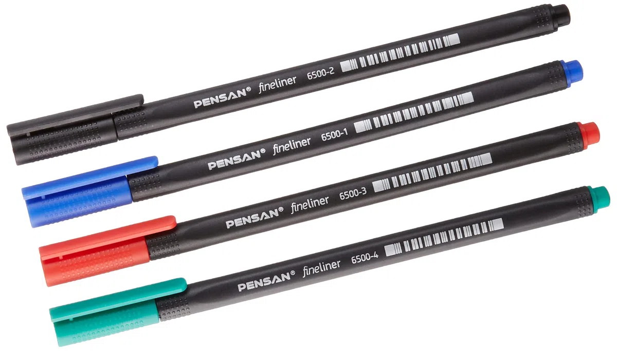 Pensan PE6500FLMSKY4S 6500 - Juego de 4 rotuladores de punta fina