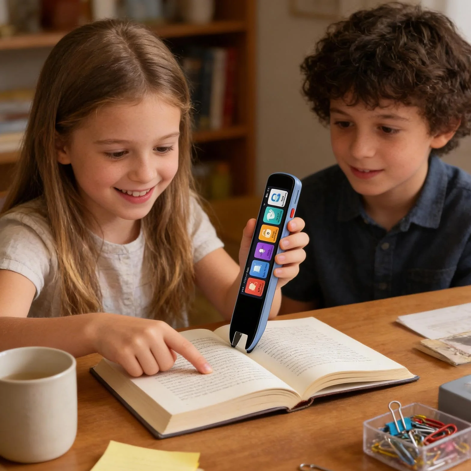 Lápiz Traductor Dispositivo Portátil con IA para Lectura Inteligente | Dispositivo Traductor de Idiomas para Aprendizaje en Casa, Escuela, Viajes y Universidad