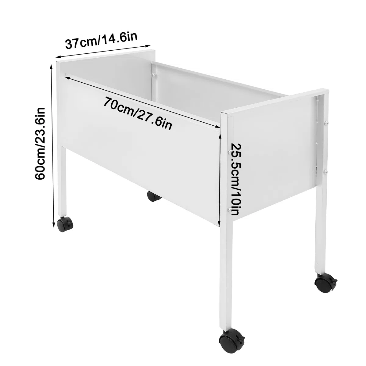 Carro archivador colgante, 80 casillas Archivador archivador con ruedas | armario de oficina para oficinas, salas de reuniones, salas de estudio, capacidad de carga 30 kg 70 x 37 x 60 cm
