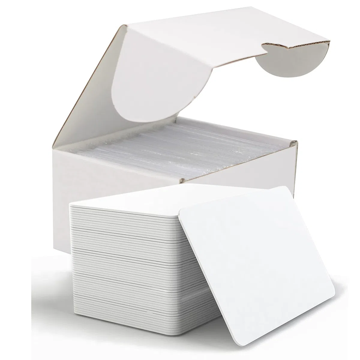 100 piezas Tarjetas de PVC Blanco de alta calidad Tarjeta de plástico PVC tarjetas de identificación de plástico PVC tarjetas de visita en blanco CR80(Tamaño de tarjeta de crédito)
