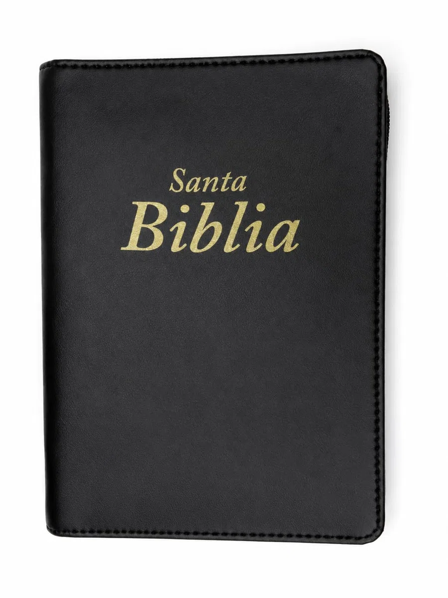 Genérico Reina Valera Biblia RV 1960 Piel Sintética con Cremallera | Letra Legible | Compacta y Fácil de Transportar