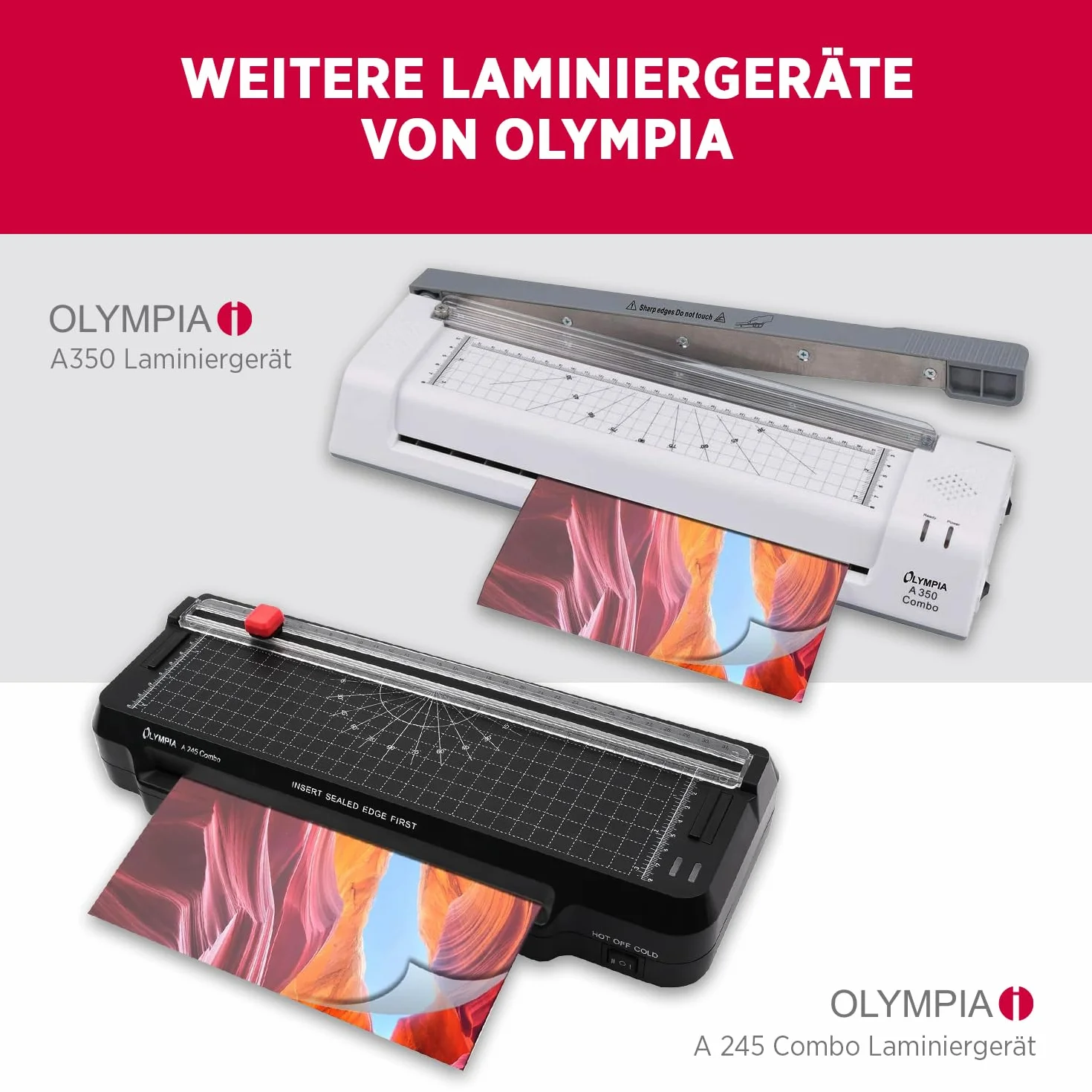 OLYMPIA A120 Laminadora A4 compacta con cortadora integrada 80-125 micras