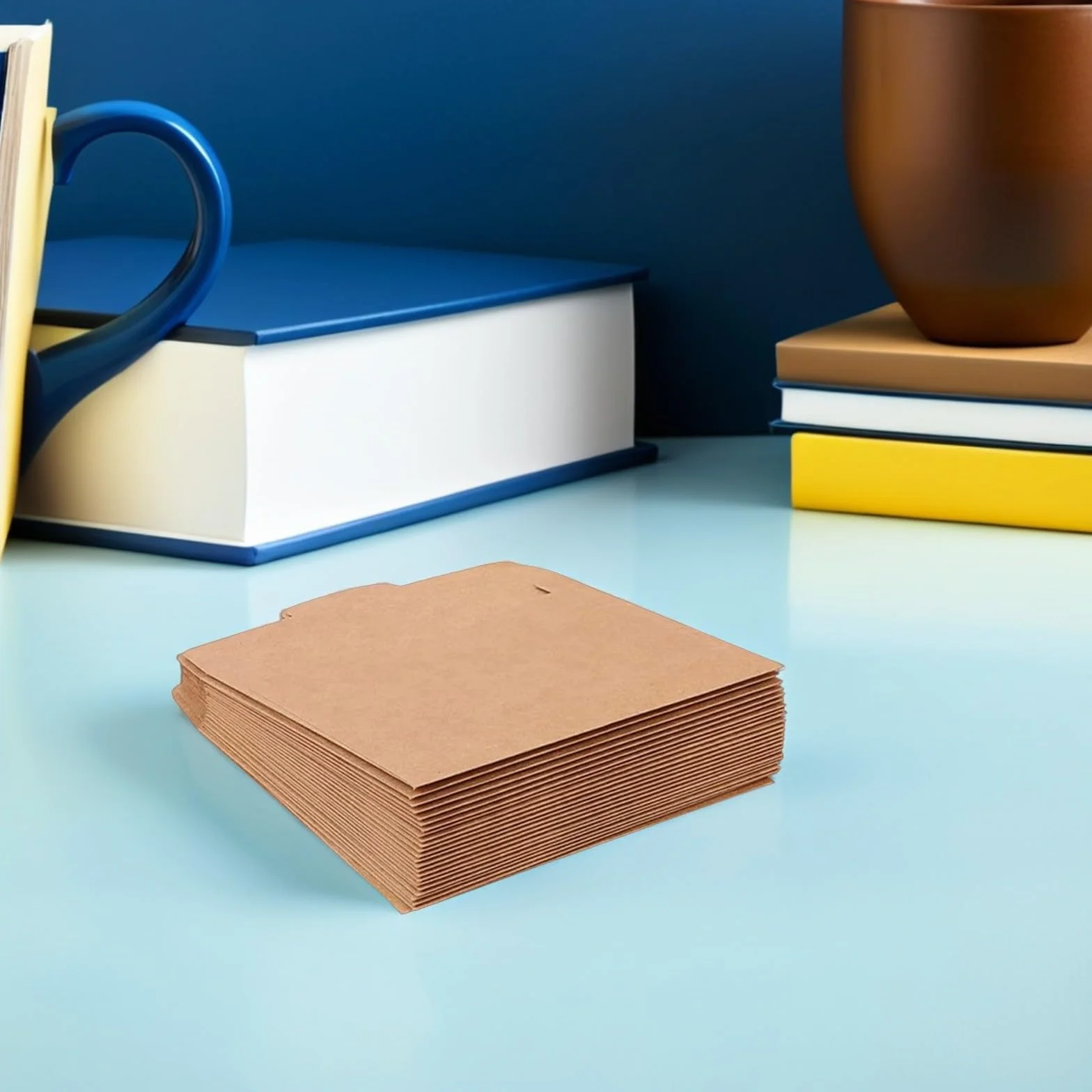 PRETYZOOM 50 Sobres de Papel Kraft Marrón para Cd, Bolsas Embalaje Tipo, Tamaño Mediano, 50 Unidades, Reutilizables y Resistentes para Almacenamiento y Envío Seguro de CD y Documentos