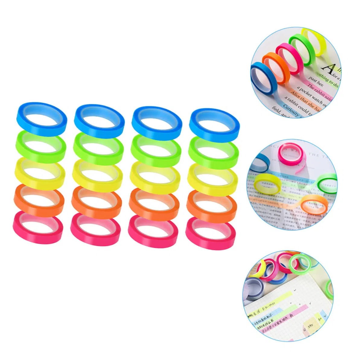 SHINEOFI 40rollos Pestañas Transparentes De Marcadores De Página Autoadhesivos Multifuncionales Para Material Escolar Resistente y Reposicionable Para y