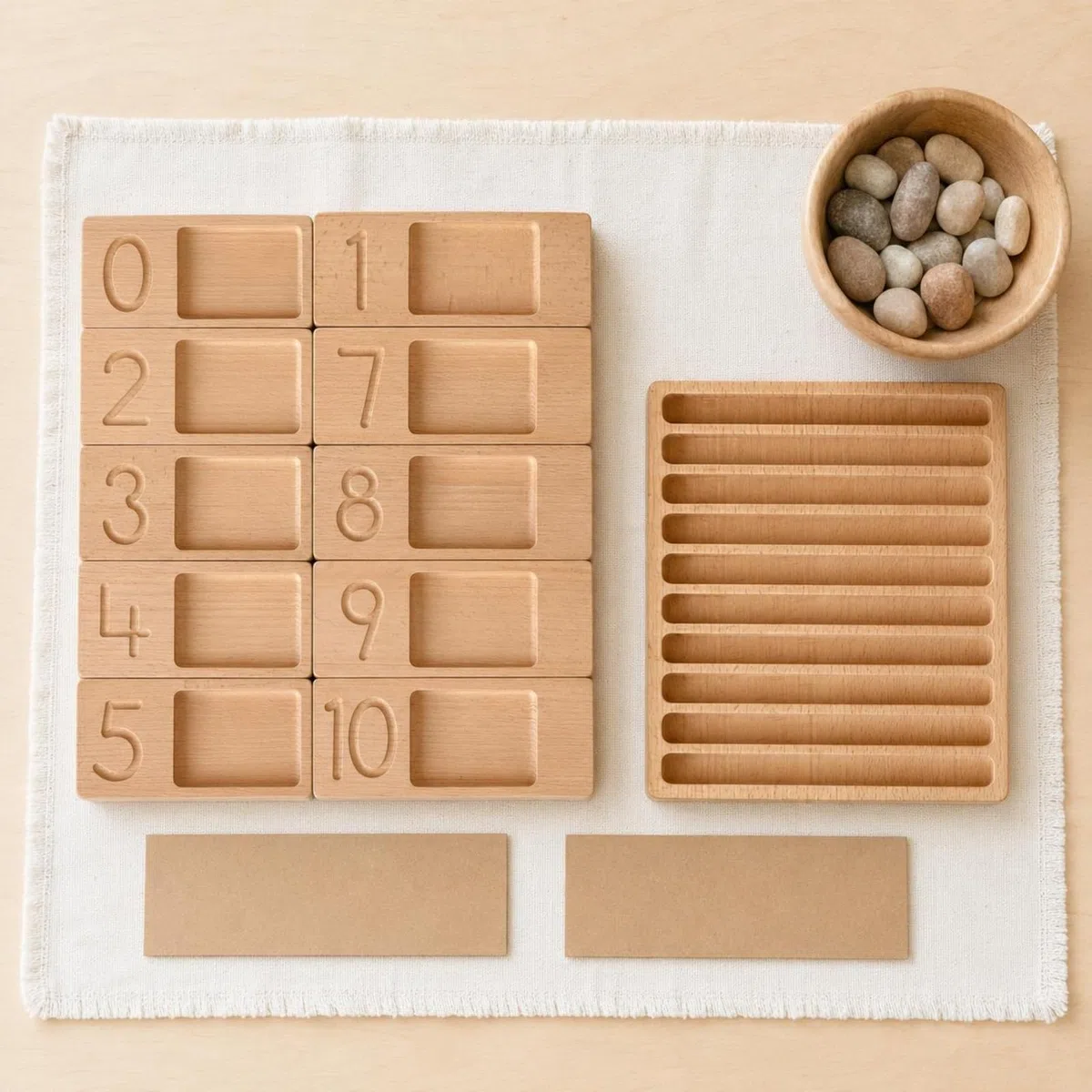 Tablero Encaje Numérico Madera Tablero Numérico Infantil Bordes Redondeados Material Didáctico para Niños
