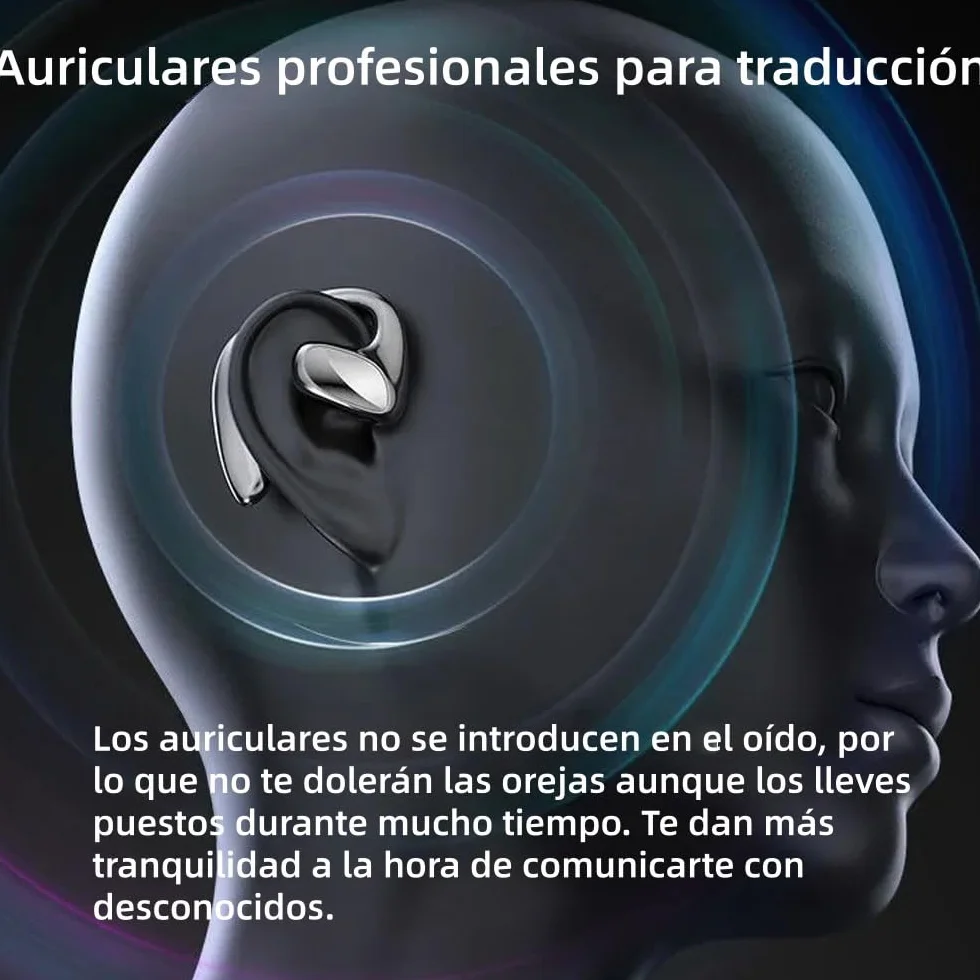 meacode ai Translation Earbuds- 156 Idiomas de traducción en Tiempo Real, portátiles y Recargables para Viajar, Negocios y Estudio