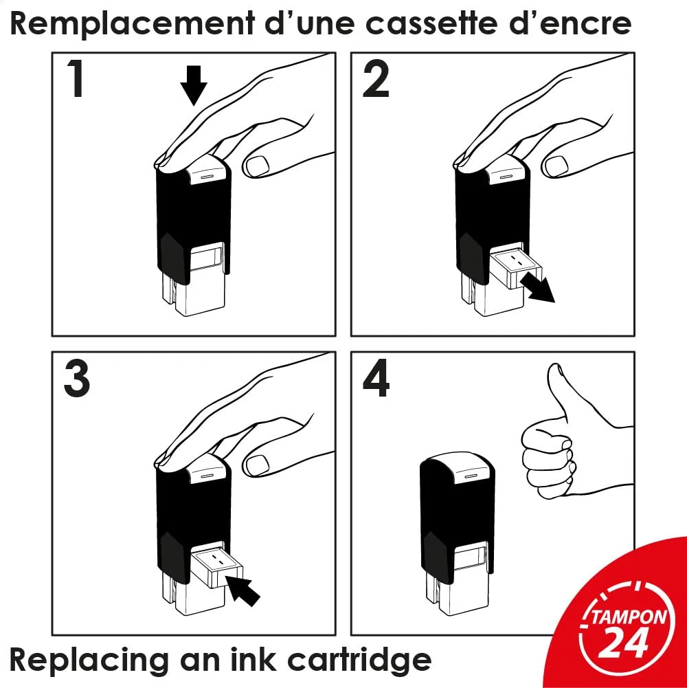 Cartucho de tinta para Colop Printer R30 | Cartucho Colop E/R30 (Pack de 10 - Negro)