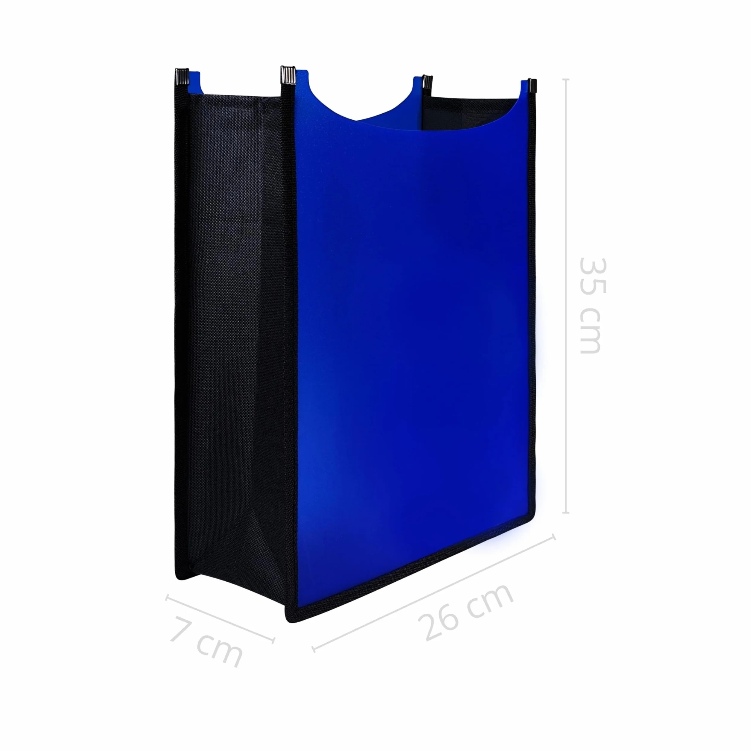 D.RECT Caja Escolar A4 Azul – Pack 6 Unidades – Organizador para Cuadernos, Libros y Documentos – Carpeta Abierta por Arriba – Caja de Plástico Resistente – Fácil de Guardar en Mochila Escolar
